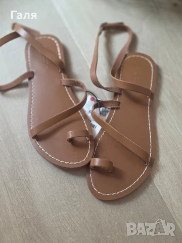Сандали Pull Bear естествена кожа , снимка 4 - Сандали - 50827782