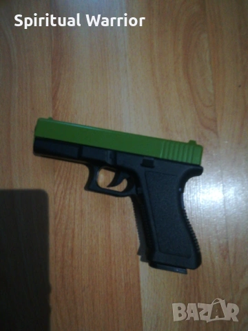 Метален Еърсофт Пистолет Глок, цвят зелен, 0,5 джаула