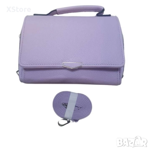 Стилна и компактна к. дамска чанта за през рамо с дълга дръжка., снимка 7 - Чанти - 52583946