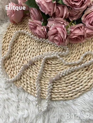 колан с перли и панделка , снимка 3 - Колани - 52895535