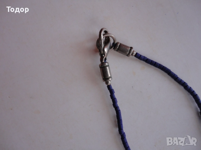 Колие гердан от естествен камък сапфир , снимка 5 - Колиета, медальони, синджири - 52849996