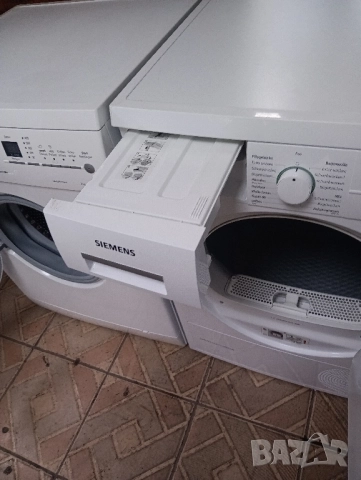 Комплект пералня и сушилня с термопомпа Сименс Siemens IQ серия с две години гаранция!, снимка 8 - Перални - 52384565
