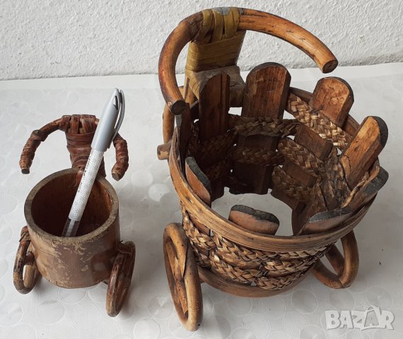 Моливници - Цветарник, моливник от дърво дървен, каталин, цветарник, риба, триколка съд или др., снимка 6 - Декорация за дома - 31110588