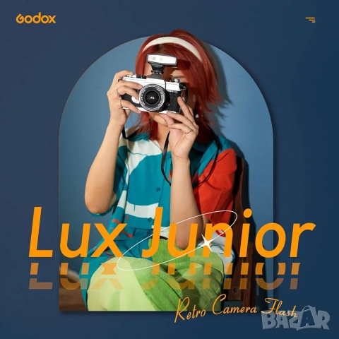 Светкавица Godox Lux Junior Retro Camera Flash, снимка 6 - Светкавици, студийно осветление - 52218931