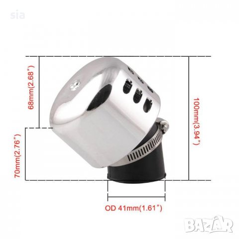 Въздушен мото филтър, Спортен филтър, Универсален, снимка 3 - Части - 36625207