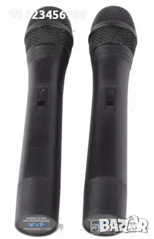 Два безжични микрофона с приемник Модел: RLAKY WM-306( различни търговски наименования на най-масови, снимка 1