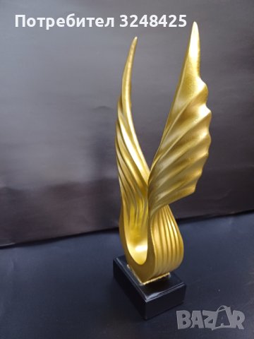 Статуетка Златни крила от висококачествен полирезин, снимка 8 - Статуетки - 43212838