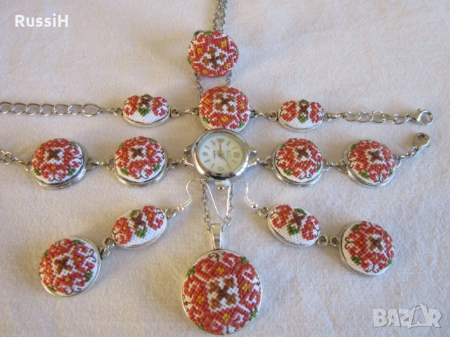 Ръчно бродирани бижута  с българска шевица