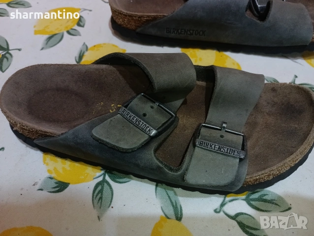 Birkenstock N 37 Germany кожени чехли , снимка 6 - Чехли - 53357254
