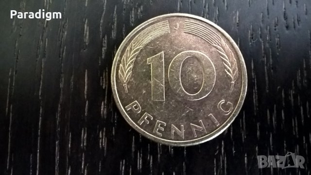 Монета - Германия - 10 пфенига | 1987г.; серия J