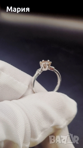 ЗЛАТЕН ПРЪСТЕН С ДИАМАНТ , снимка 5 - Пръстени - 53209462