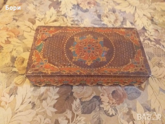 Стара дървена кутия 22см/12см/5см, снимка 2 - Декорация за дома - 28059377