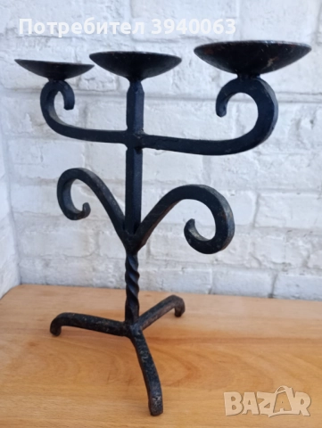 Стар свещник от ковано желязо колекция, снимка 8 - Декорация за дома - 50646667