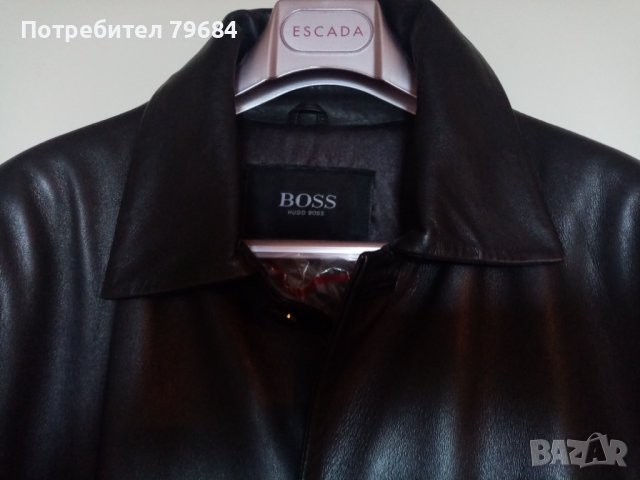 Оригинално кожено мъжко манто HUGO BOSS, снимка 5 - Сака - 39364016