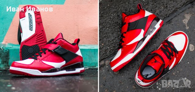 маратонки Jordan Flight 45 Gym Red White номер 41,5-42, снимка 2 - Маратонки - 40352208