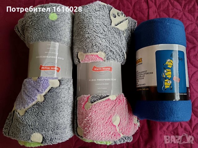 Нови светещи в тъмното одеяла Космос с динозаври., снимка 6 - Спално бельо и завивки - 43545522