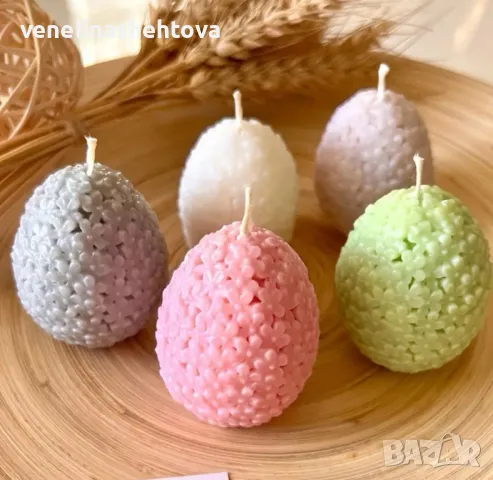 3D Два размера великденски яйца яйце с цветчета Силиконов молд форма за свещи гипс сапун , снимка 2 - Форми - 48347912