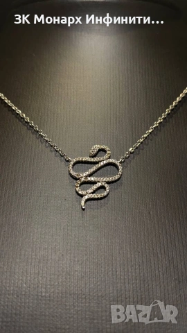 Сребърно колие, снимка 2 - Колиета, медальони, синджири - 50660660