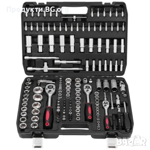 Професионален гедоре комплект 172 части – Cr-V стомана, 1/4", 3/8", 1/2", снимка 10 - Куфари с инструменти - 50756548