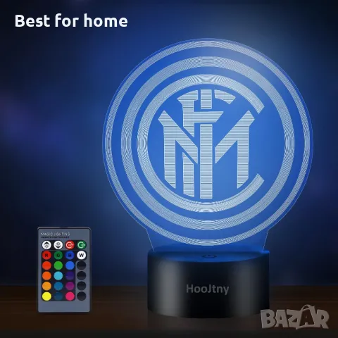 INTER MILANO оригинална 3D лампа с дистанционно 