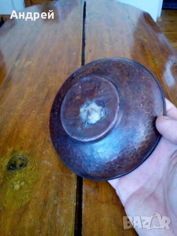 Бакърена,медна паница,чиния #2, снимка 4 - Антикварни и старинни предмети - 28319742