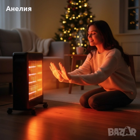 Кварцова печка 2200W с 4 тръби – бързо отопление и нисък разход