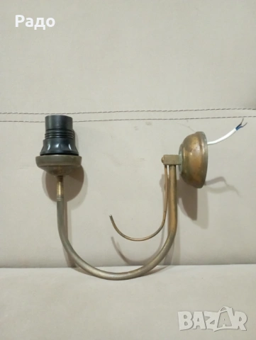 Два броя месингови аплици лампи за стена, снимка 2 - Лампи за стена - 53129904