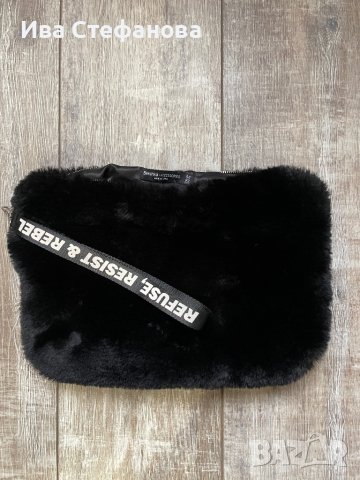 Нов рошав черен клъч чанта Bershka, снимка 6 - Чанти - 43712914