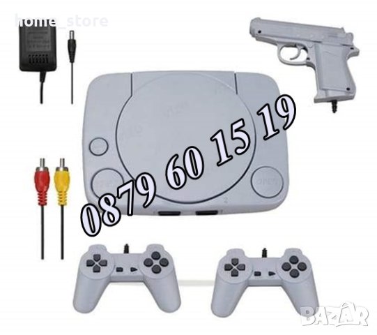 Телевизионна игра с вградени игри, ретро конзола с два джойстика и пистолет, снимка 2 - Други игри и конзоли - 40511595