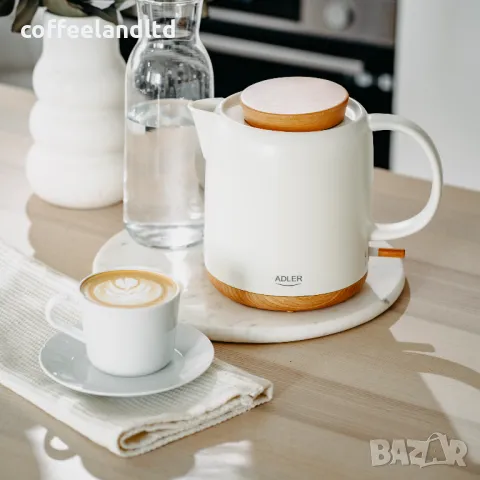 Керамична електрическа кана за топла вода 1.0 л. - AD1304, снимка 2 - Кани - 49099642