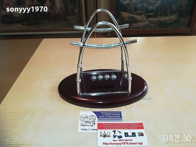 люлката на нютон с метални топчета-23х18х14см, снимка 6 - Колекции - 28355308