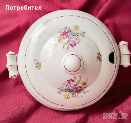 Порцеланови съдове - два супника и кана, снимка 3 - Сервизи - 48749200