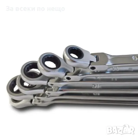 Комплект удължени звездогаечни тресчотни ключове с чупещо рамо 8 - 19 мм HAWEK, снимка 2 - Други инструменти - 50366324