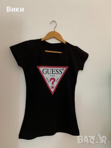 Черна тениска Guess