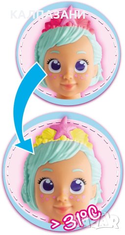 Кукла Simba Toys - Новородено бебе русалка със сменяща цвета си тиара 105030007, снимка 3 - Кукли - 44062543