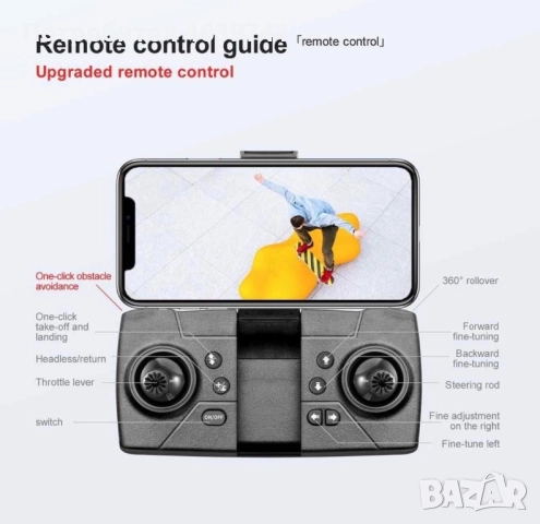 Дрон E99 4k kamera, снимка 3 - Дронове и аксесоари - 52667212