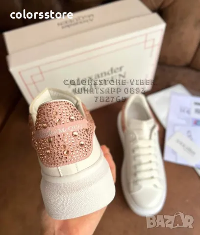 Дамски бели кецове  Alexander McQueen K-517, снимка 2 - Кецове - 31379438