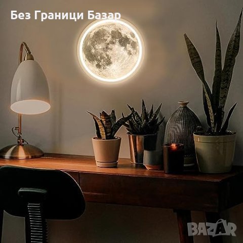 Нова Неонова Луна LED - Стилен Декор за Стена, Идеален Подарък, снимка 3 - Други - 43686859