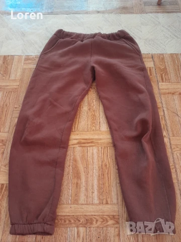 Плътно ватиранко долнище в кафяв цвят