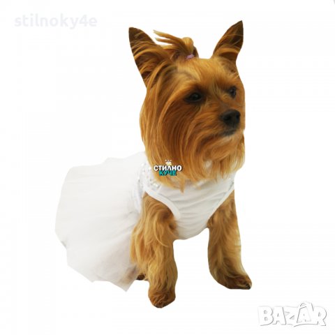Булчинска рокля за куче Булчински рокли за кучета Сватбена рокля за куче Сватбени кучешки рокли, снимка 2 - За кучета - 20930762