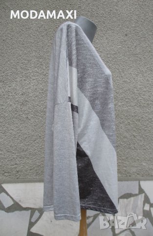 3XL Блуза в сиви цветове , снимка 3 - Блузи с дълъг ръкав и пуловери - 39828907