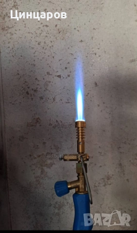 Горелка/поялник с бутилка газ пропан-бутан 1кг., маркуч дължина 2.5м.Произход Германия, снимка 2 - Други машини и части - 53443773