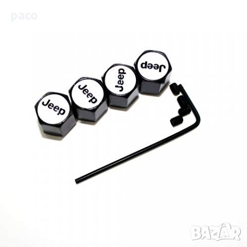 Защита от кражба! Метални капачки за вентили! Jeep