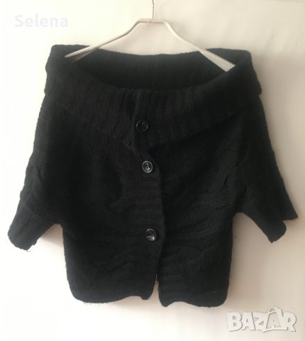 къса черна жилетка SISLEY, снимка 2 - Жилетки - 43361366