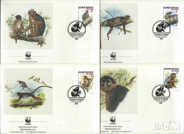 Република Гвинея-Бисау - 4 броя FDC Комплектна серия - WWF