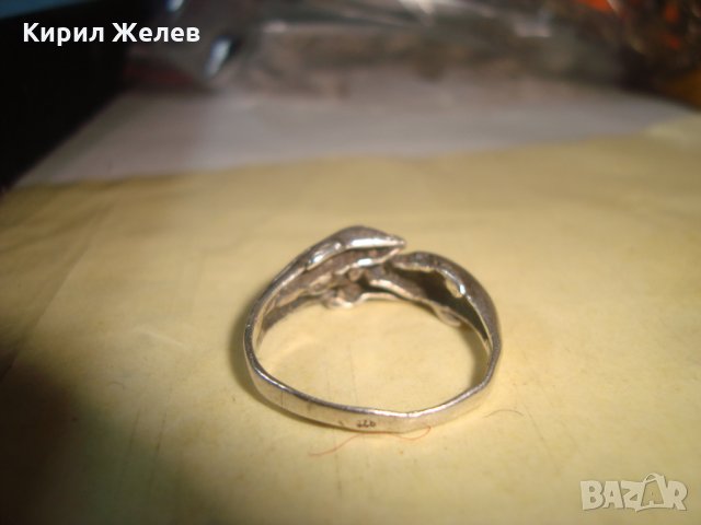 ДЕЛФИНИ - СТАР ФИГУРАЛЕН СРЕБЪРЕН ПРЪСТЕН ВИСОКА ПРОБА СРЕБРО МАЙСТОРСКА ИЗРАБОТКА АНГЛИЯ 26809 , снимка 12 - Пръстени - 34895919