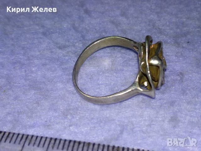 СРЕБЪРЕН РЕТРО АРТ ПРЪСТЕН РОЗА СРЕБРО 925 АЖУРНА РЪЧНА СТАРА ИЗРАБОТКА 40155, снимка 8 - Пръстени - 43226765