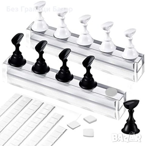 Нова Магнитна Стойка за Маникюр - Качествен Акрил, Перфектен Подарък