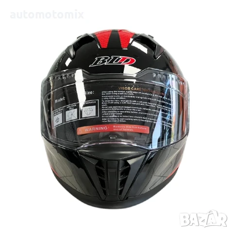 КАСКА ЗА МОТОР С ОЧИЛА, Размери S, M, L, XL - Черно/Червено - 721439, снимка 3 - Аксесоари и консумативи - 51224860