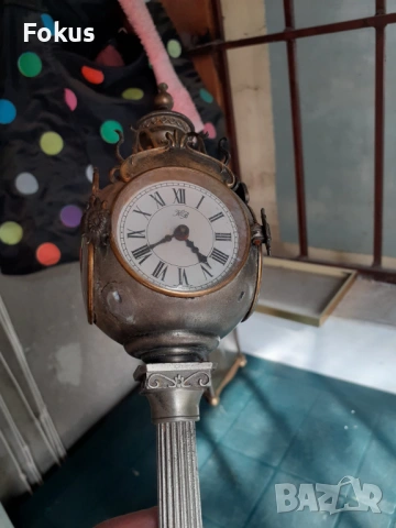 Уникален много рядък немски пиедестален часовник КВ, снимка 6 - Антикварни и старинни предмети - 53279514